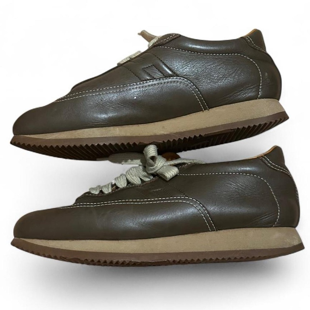Hermes leather sneakers brown - Picture 6 of 7